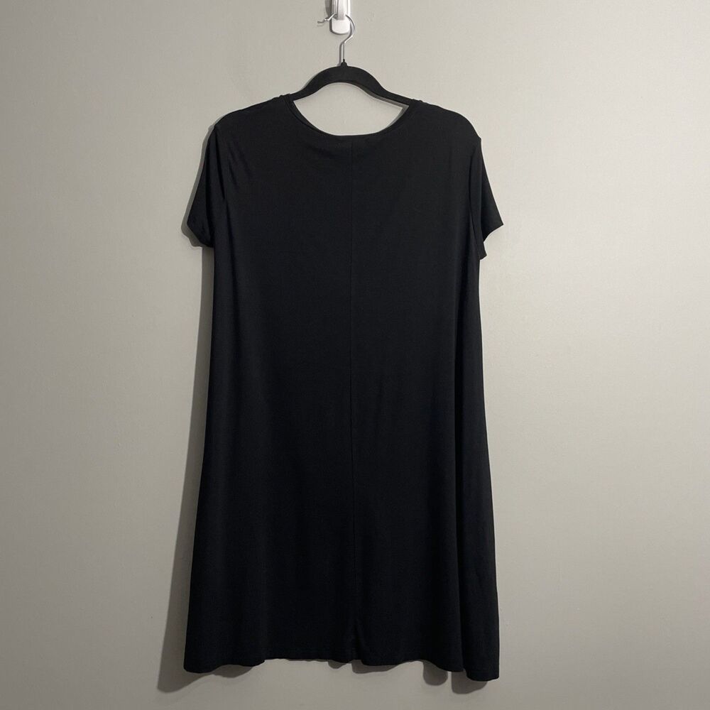 Piko 1988 Black Swing Dress Large Soft Stretch Comfy Lounge Casual w Pockets - Picture 5 of 11